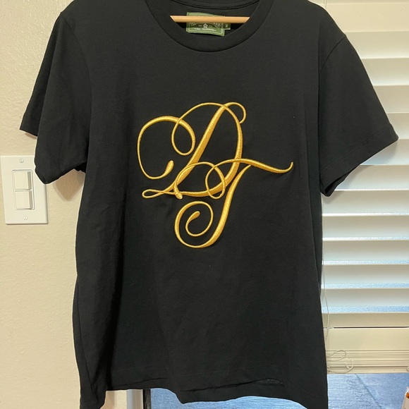 Denim Tears T-Shirt with Gold Embroidery - Picture 1 of 3